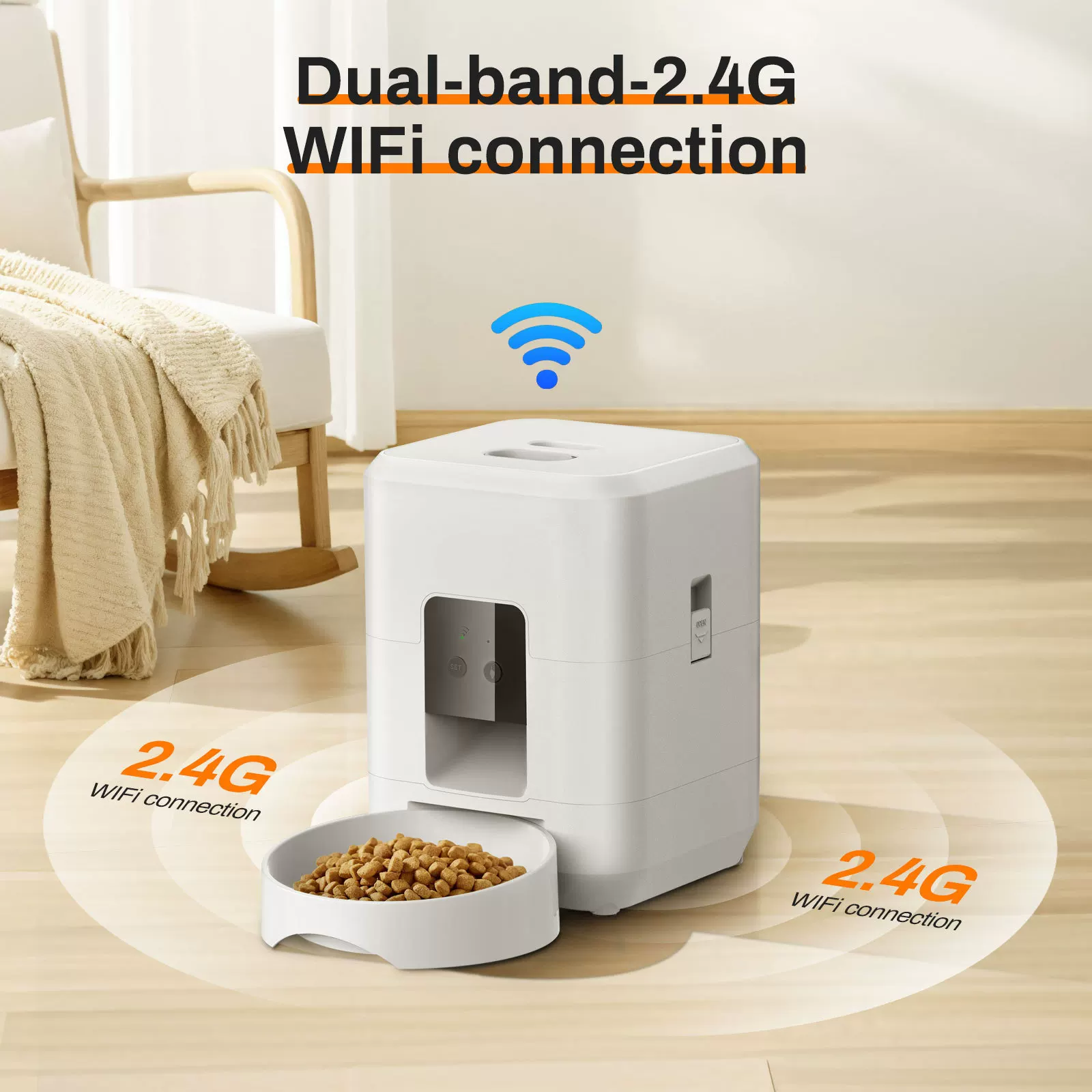 Amazon's best-selling smart pet feeder, an automatic feeding bowl for dogs and cats, offers timed and quantitative wif remote feeding