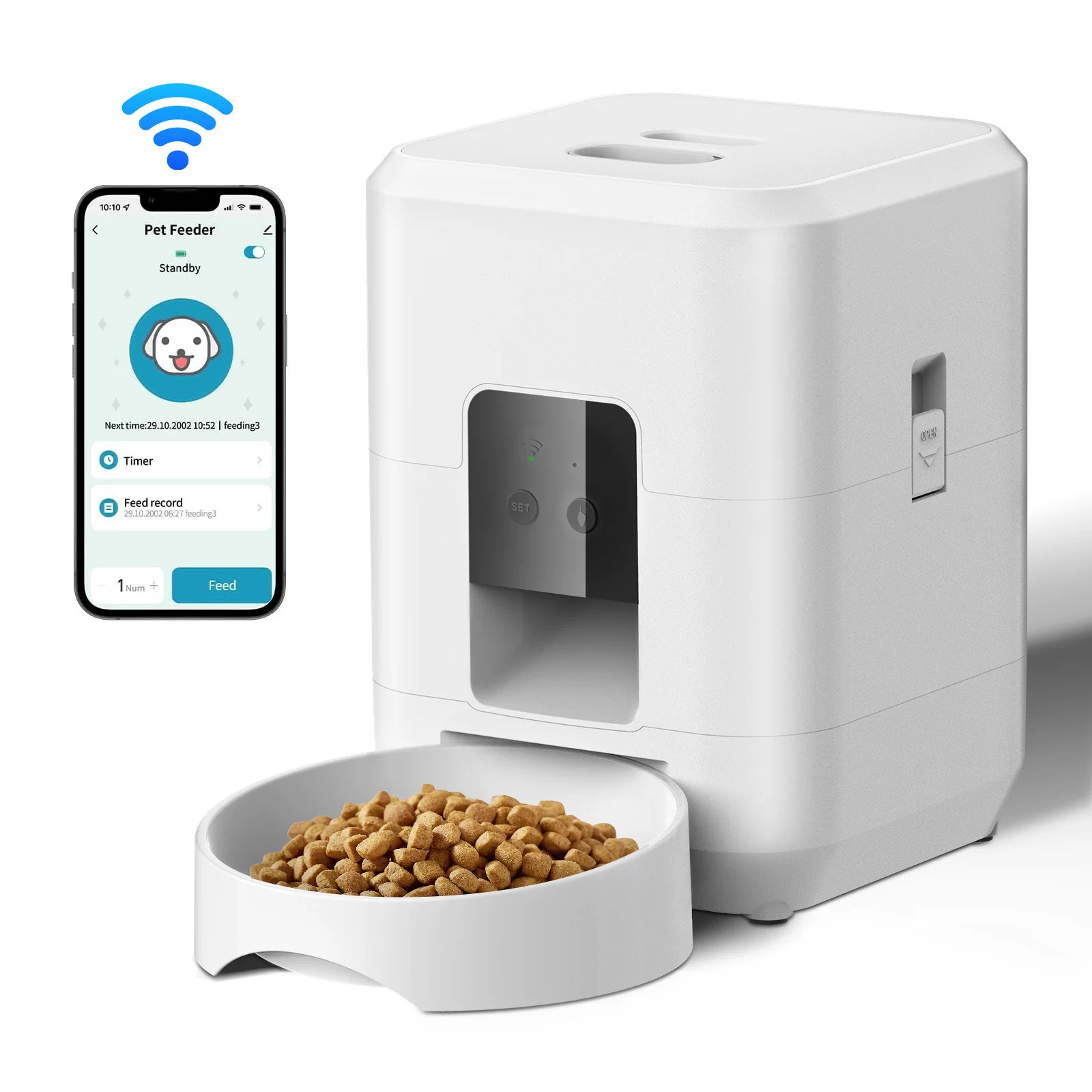 Amazon's best-selling smart pet feeder, an automatic feeding bowl for dogs and cats, offers timed and quantitative wif remote feeding