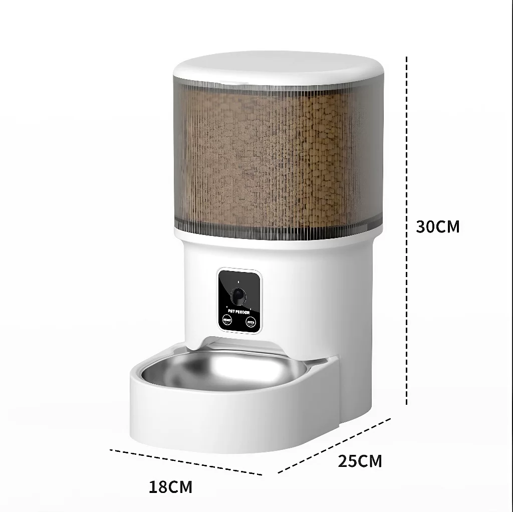 Cat pet intelligent timed and quantified feeding device, cat food feeder, large-capacity pet intelligent automatic feeder