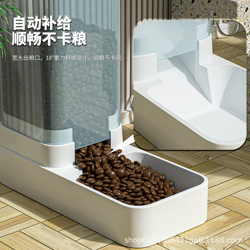 宠物自动喂食器猫咪饮水器狗碗中型犬喂水喂食盆组合储粮桶