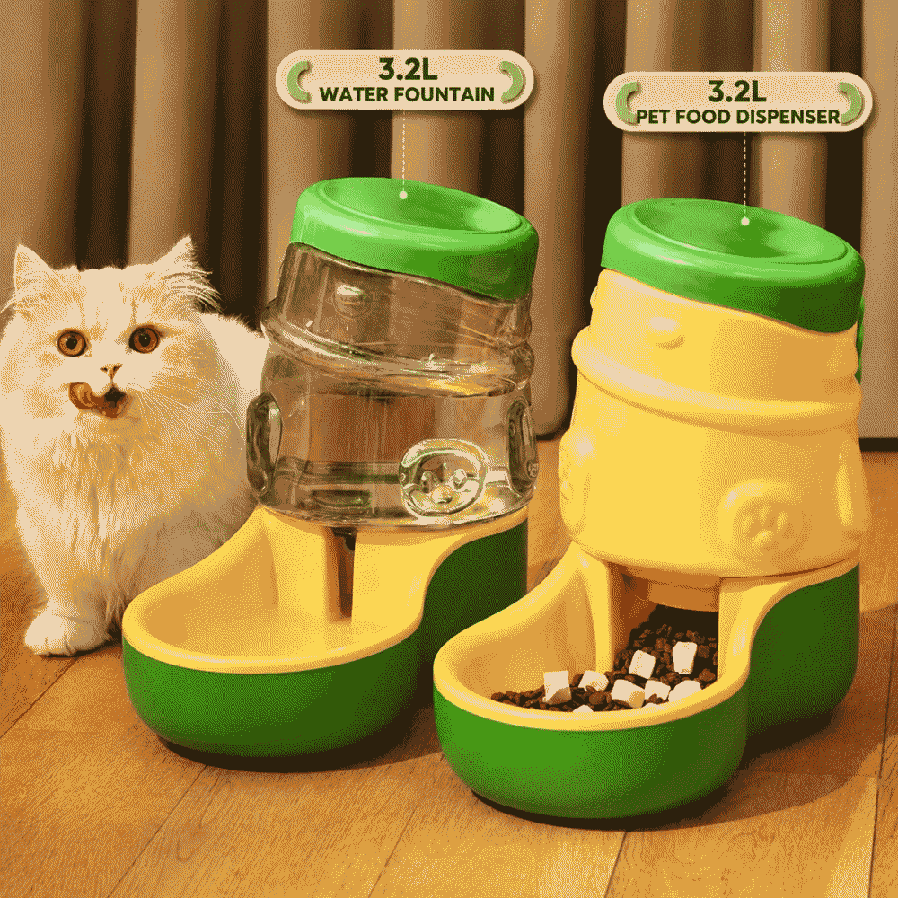 Pet cat water dispenser, automatic water feeding device for cat and dog food, cat and dog water dispenser, no need to plug in for drinking water