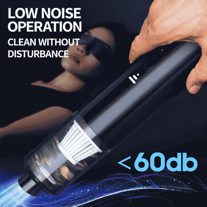 Car vacuum cleaner, handheld and car-compatible, wireless, super strong and powerful suction, high-power, suitable for home and car use, wireless