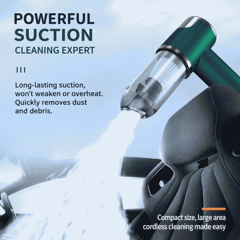 Vehicle-mounted wireless vacuum cleaner, dual-purpose for both car and home use, portable handheld dust blower, high-power, strong suction for car dust removal