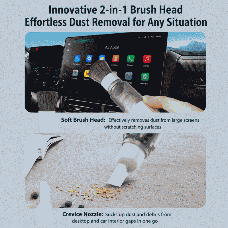 New handheld mini portable vacuum cleaner with wireless long-lasting brush head and detachable dust sweeping level