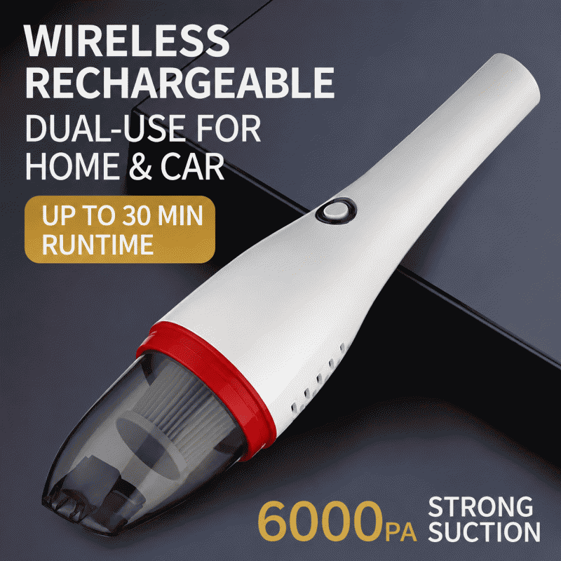 Car vacuum cleaner, wireless car handheld portable vacuum cleaner, high-power car and household dual-purpose vacuum cleaner