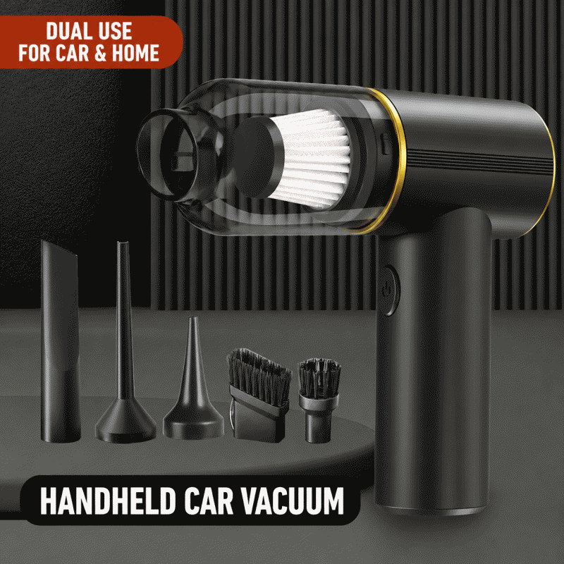 Car vacuum cleaner, household mini wireless powerful vacuum cleaner, handheld large suction car portable vacuum cleaner
