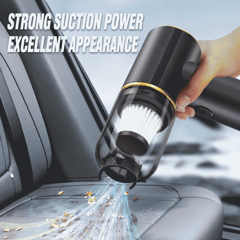 Car vacuum cleaner, household mini wireless powerful vacuum cleaner, handheld large suction car portable vacuum cleaner