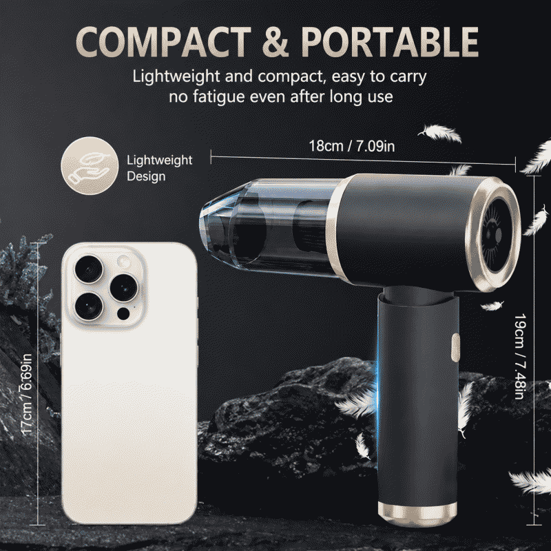 Handheld portable cordless vacuum cleaner, dry and wet dual-purpose, vehicle-mounted hand-held household, with strong suction power, mini and lightweight