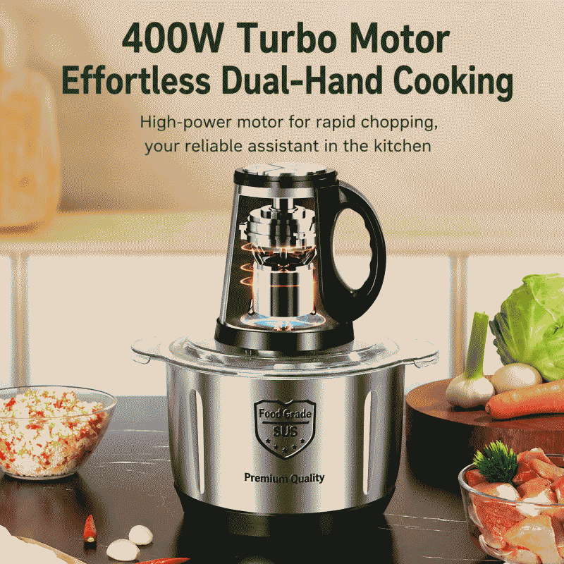 Household meat grinder, electric food processor, noodle maker, blender, stuffing and dumpling filling machine, chili pepper crusher, meat grinder