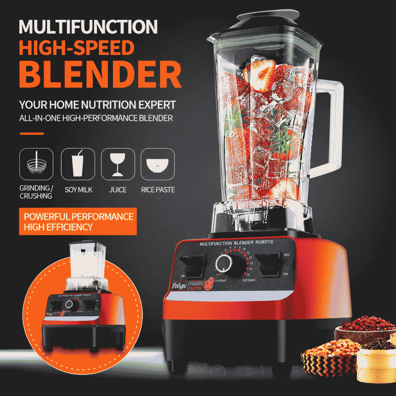 Multifunctional household blender, juice extractor, food processor, juicer, smoothie maker, and mixer