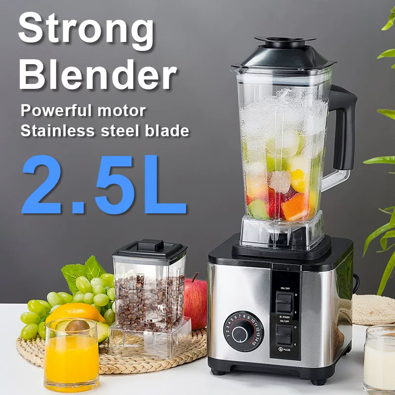 Stainless steel blender, multi-functional large-capacity household cooking juicer, soy milk maker, grinding and blending machine, smoothie maker