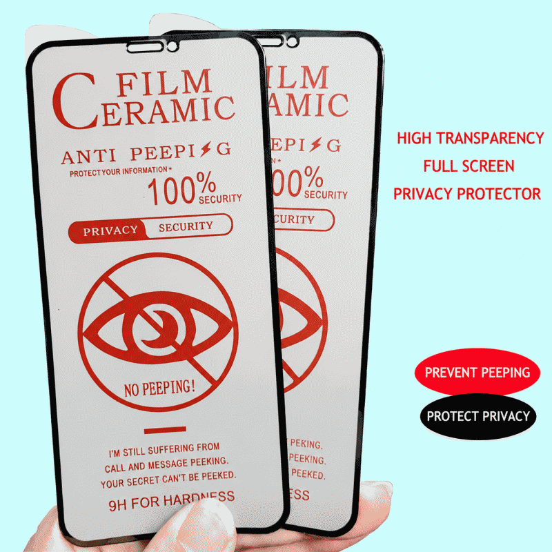 Suitable for iPhone 15pro ceramic film anti-peeping XsMax phone film, iPhone14 matte film 6/7 full screen 8plus