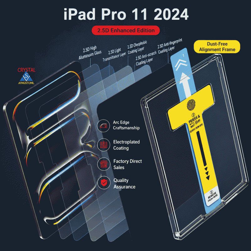 Applicable to iPad Pro 11 M4 (2024) tempered film Apple Tablet 11 M4 2024 model dust-free chamber