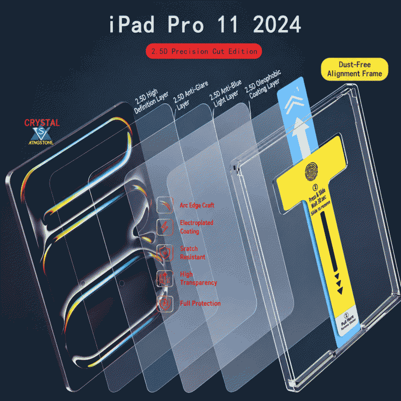 Applicable to iPad Pro 11 M4 (2024) tempered film Apple Tablet 11 M4 2024 model dust-free chamber