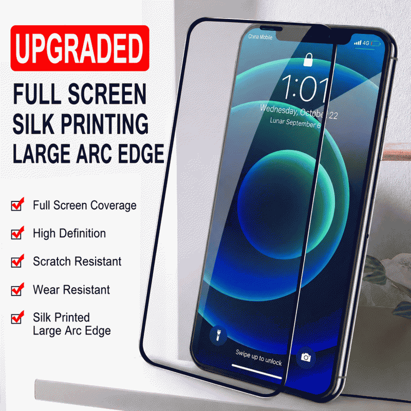Applicable to iPhone 17 tempered film, 15 high-definition film, 12 high-aluminum anti-static film, 11 full-screen iPhone16 tempered film
