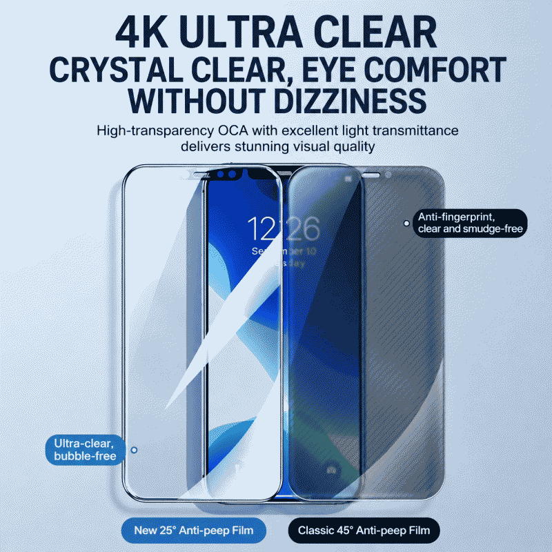 Suitable for Apple 17/16 Pro anti-peeping tempered film, iPhone15ax tempered film 14 anti-peeping xrx full-screen film