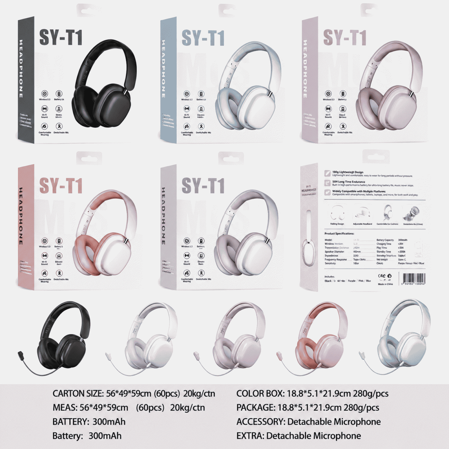 New popular wireless headphones, head-mounted Bluetooth gaming headphones, high-capacity brand ear mics