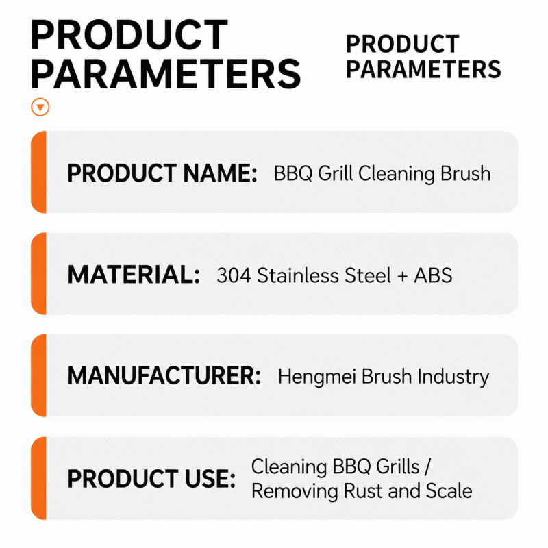 Electric barbecue grill cleaning brush head stainless steel 304 brush outdoor camping BBQ grill rolling brush