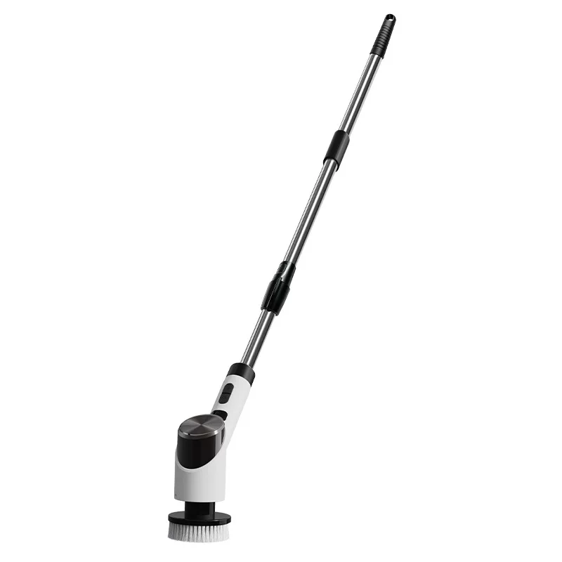 New type of cleaning brush with steel wool balls for export, multi-brush head, long handle, handheld, kitchen and bathroom cleaning wonder, electric cleaning brush