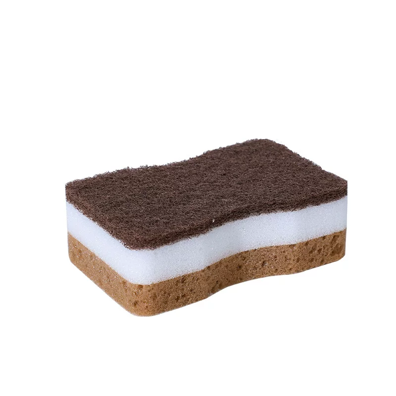 Double-sided kitchen sponge dishwashing wonder, household dishwashing cotton, pot and dish scrubbing, bamboo fiber cleaning sponge, dishwashing cloth