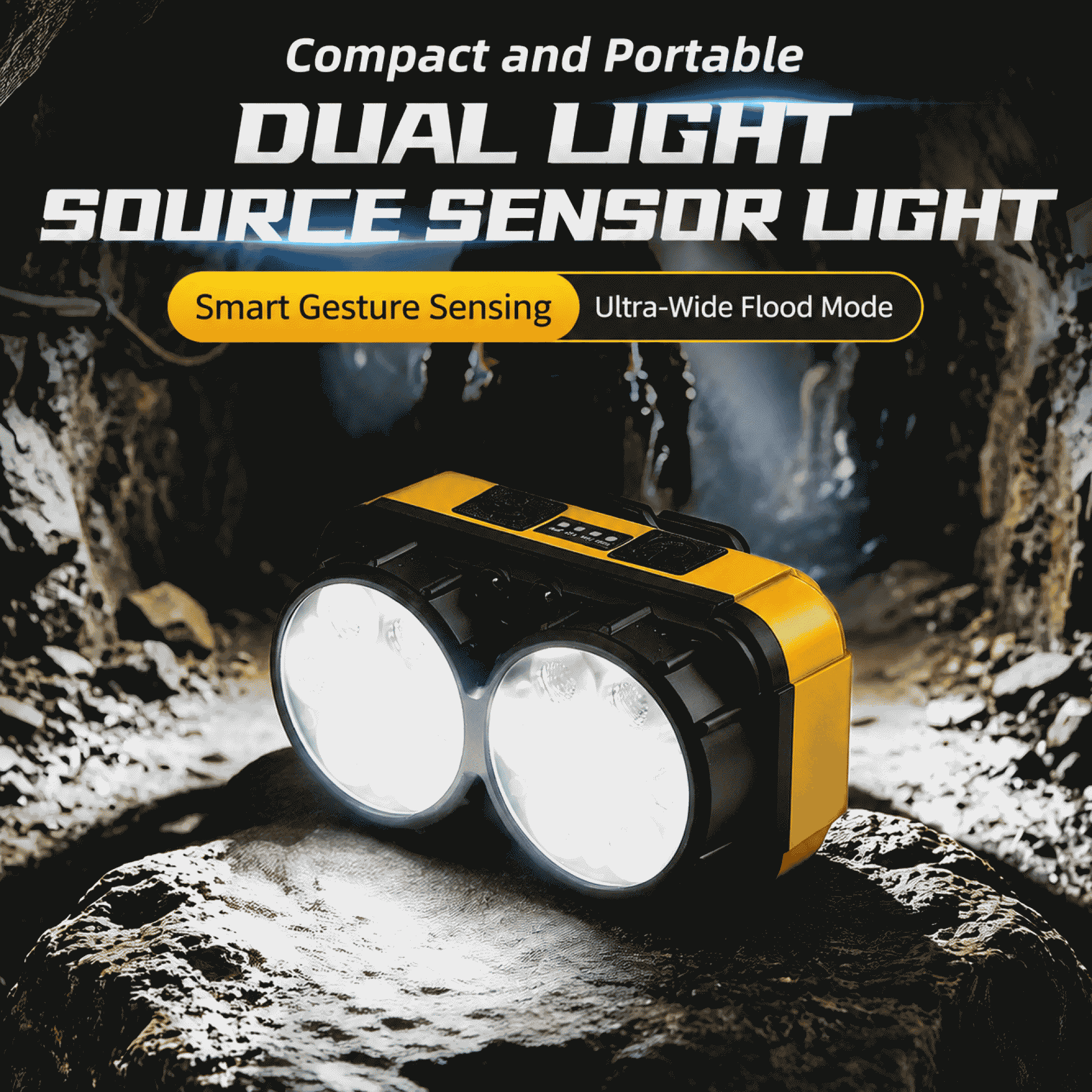 Six-lamp bead high-brightness headlamp, outdoor charging magnetic suction fishing and camping lighting headlamp, emergency repair work site headlamp