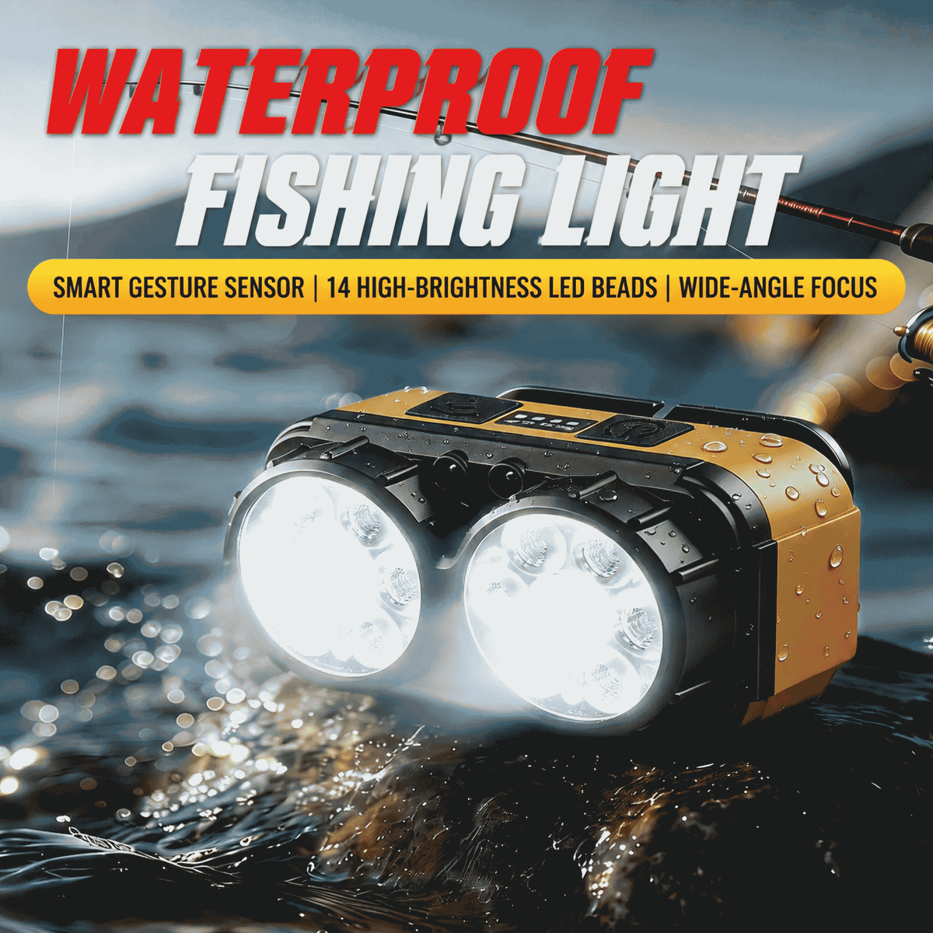 Six-lamp bead high-brightness headlamp, outdoor charging magnetic suction fishing and camping lighting headlamp, emergency repair work site headlamp
