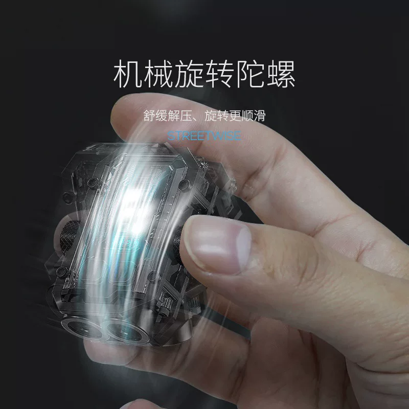 跨境新款充电多功能便携磁吸维修灯迷你背夹旋转陀螺红蓝闪警示工