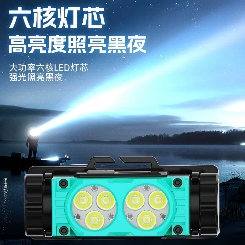新款高亮头灯应急维修工地头戴灯户外充电磁吸钓鱼露营照明头灯
