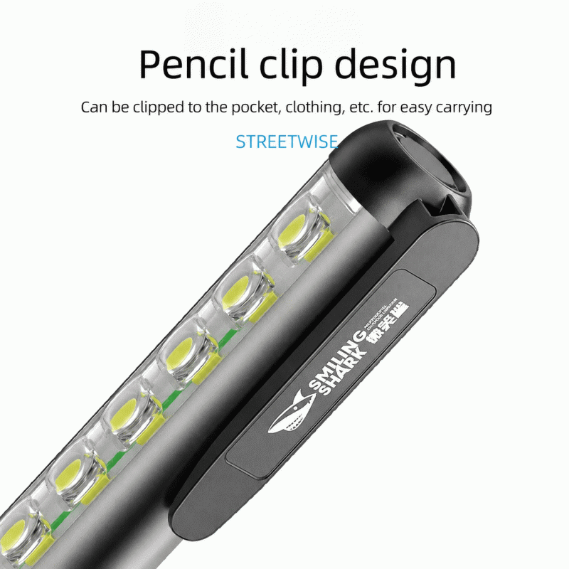 New Smile Shark car repair work light, magnetic suction portable strong light inspection flashlight, side light illumination tool