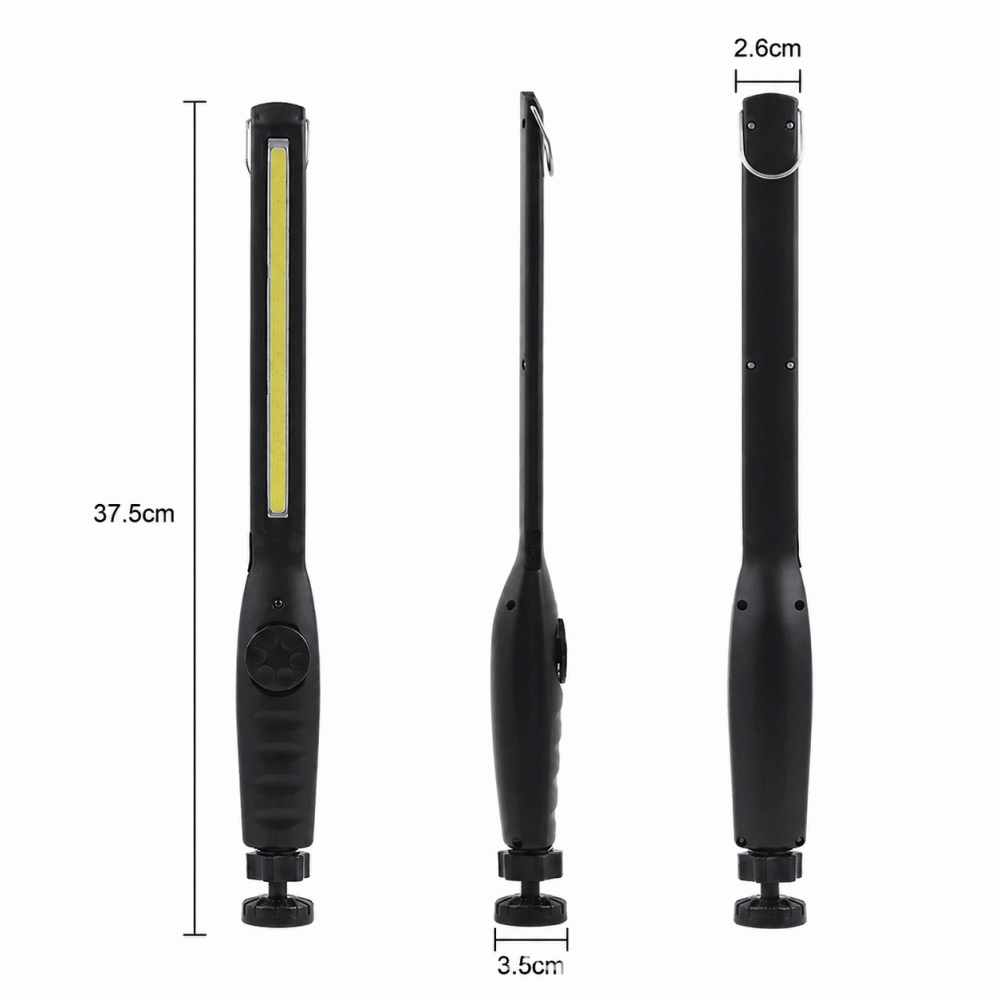 Magnetic COB work light, battery level display, car inspection light, charging strong light, handheld long strip work emergency light