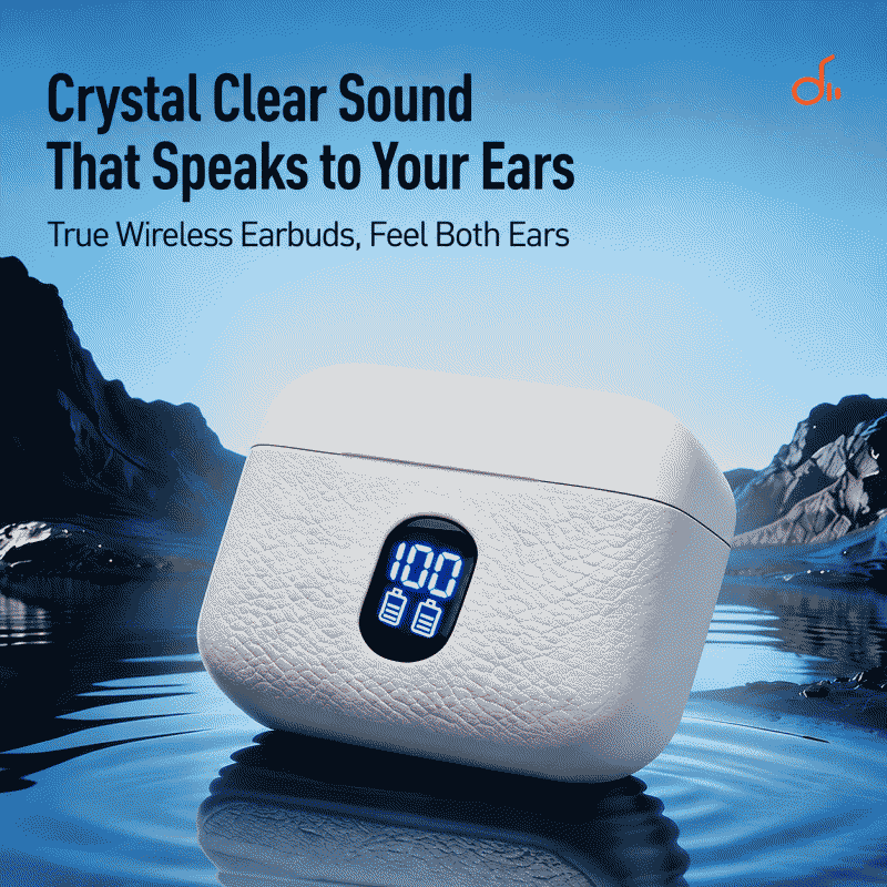 Bluetooth headphones with super long battery life, specifically designed for food delivery riders, in-ear style, high sound quality, comfortable to wear for extended periods without causing pain