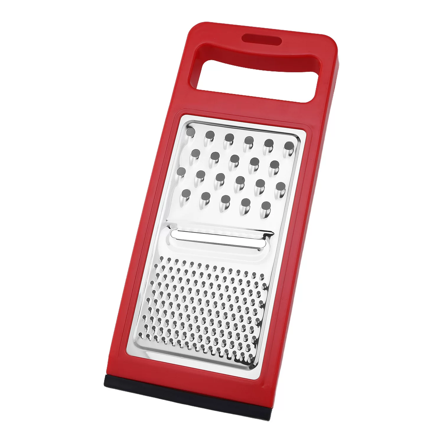 Anti-slip three-in-one stainless steel grater, flat grater, cheese grater, vegetable grater, cutting board, and slicer