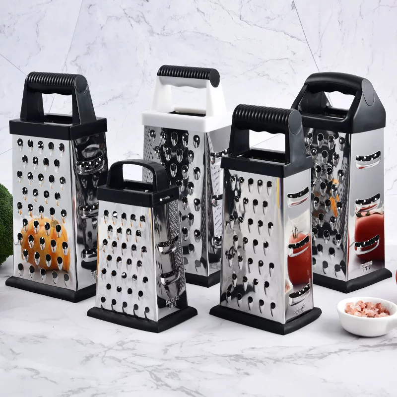 Vertical 8-inch and 9-inch stainless steel four-sided kitchen tool, melon grater, multi-functional vegetable, cheese and cheese grater