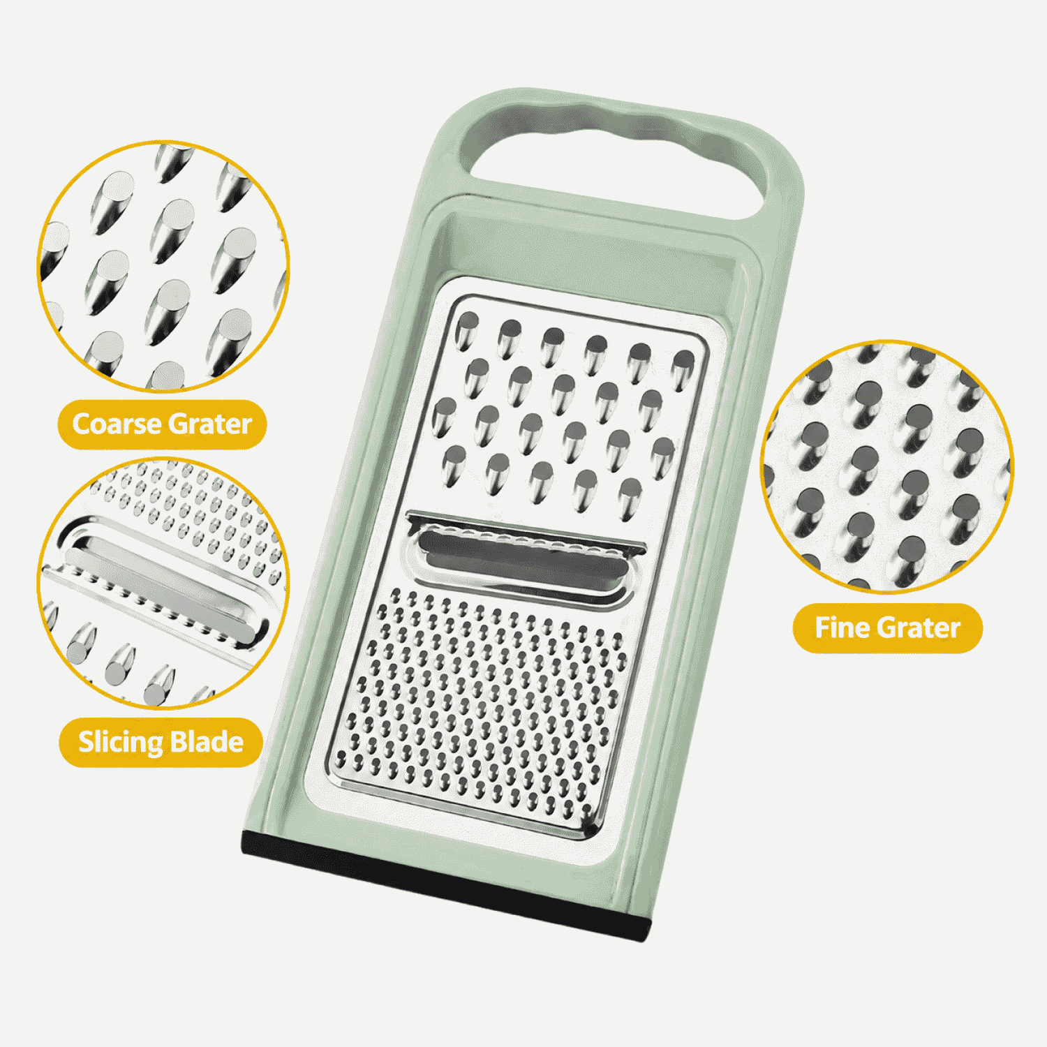 A versatile vegetable slicer and shredder, perfect for household use, featuring a three-in-one design, including a cucumber shredder and slicer