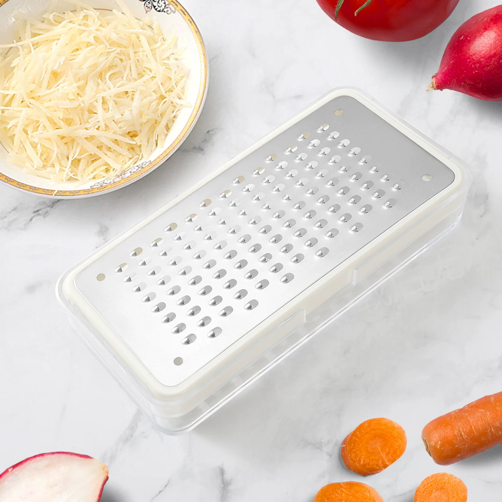 Amazon Cross-border exclusive 304 stainless steel cheese grater, lemon milk grater, fruit and vegetable grater, and fruit shred grater