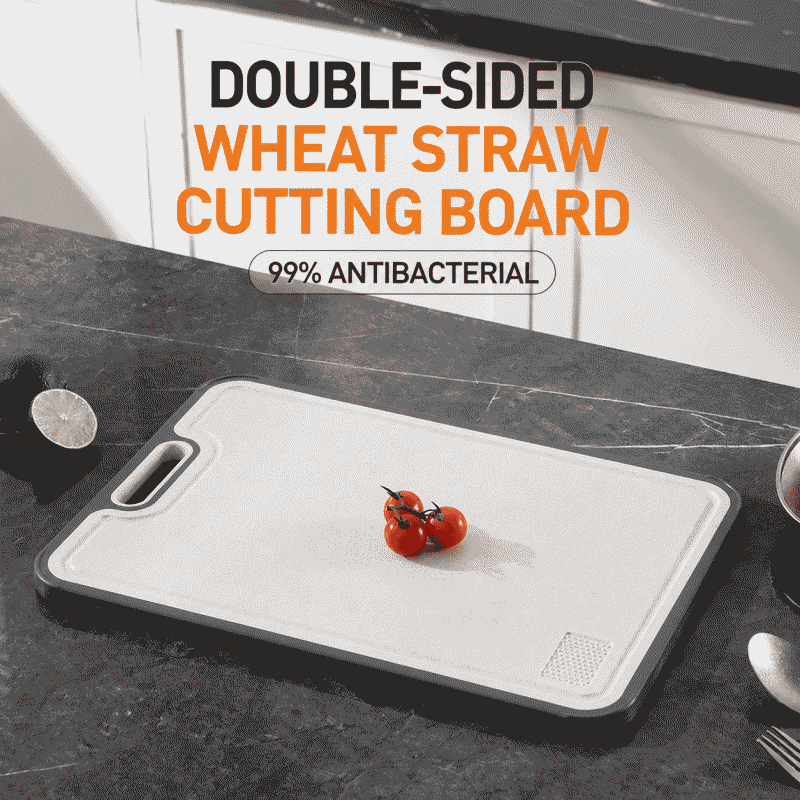 Popular pure titanium cutting board, mold-proof and antibacterial, double-sided stainless steel, household wheat straw chopping board, vegetable cutting board