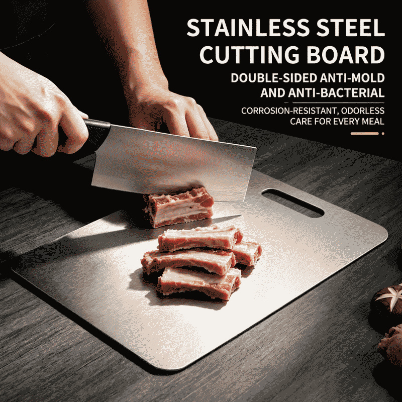 Food-grade stainless steel cutting board, household mold-proof chopping board, household thickened knife board, kitchen cutting board, cooking tool