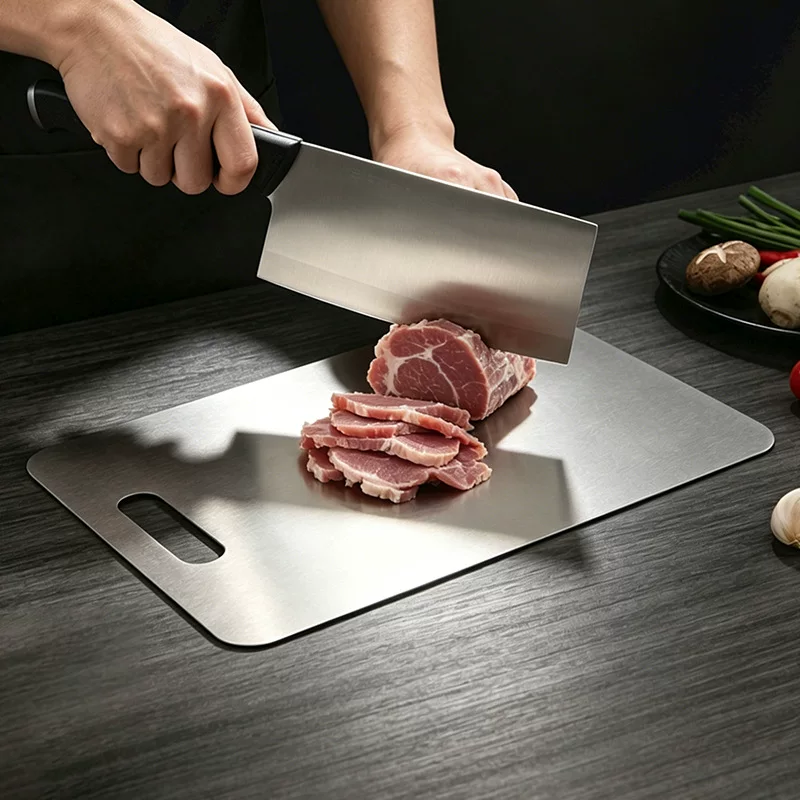 Wholesale of food-grade stainless steel cutting boards, household anti-mold cutting boards, household thickened knife boards, kitchen cutting boards and cooking tools