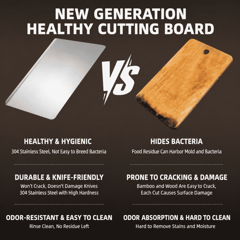 Stainless steel cutting board, kitchen and baking board, dough kneading mat, rolling board, household chopping board, cutting board, dumpling board