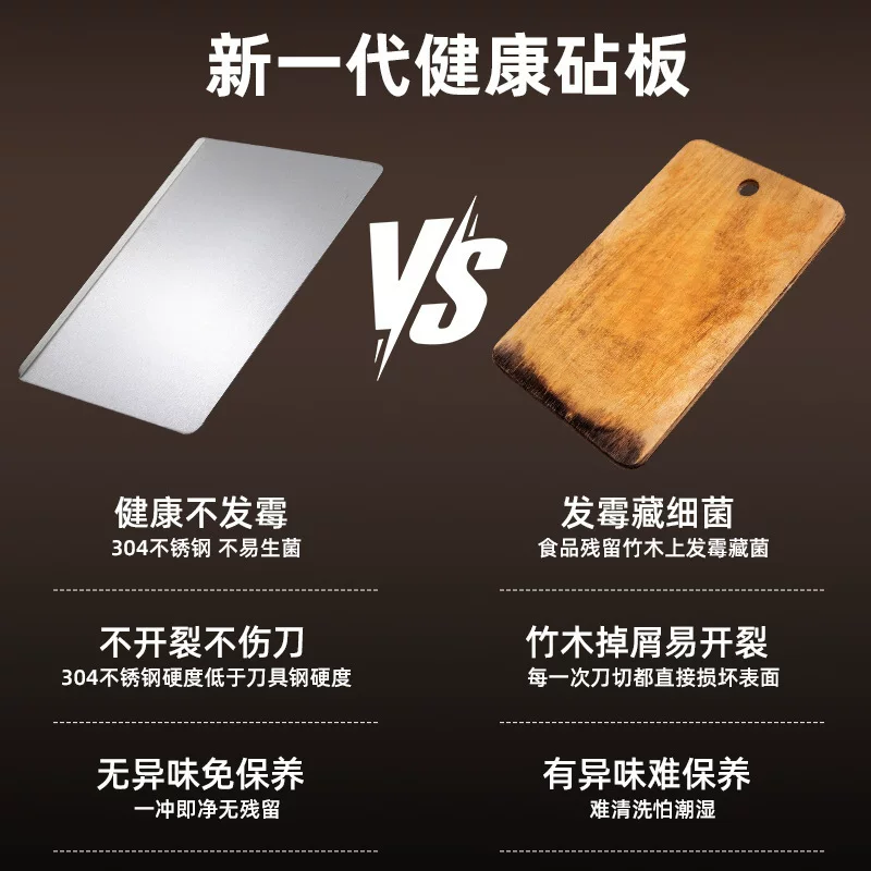 Cross-border stainless steel cutting boards, kitchen panels, baking kneading pads, rolling panels, household cutting boards, cutting boards, dumpling boards
