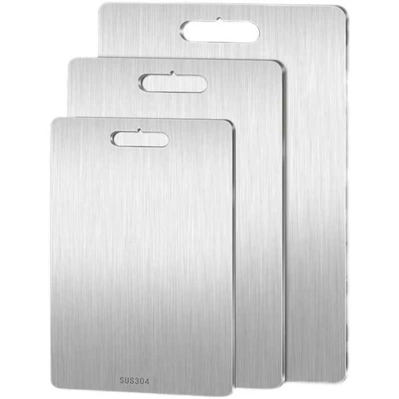 Cross-border 304 stainless steel cutting board, commercial cutting board, thickened double-sided household anti-mold and anti-bacteria cutting board, cutting board bestseller