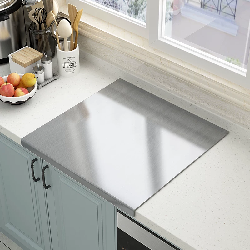 Stainless steel cutting boards, kitchen panels, baking dough kneading pads, rolling boards, household antibacterial and anti-mold fruit cutting boards, cutting boards