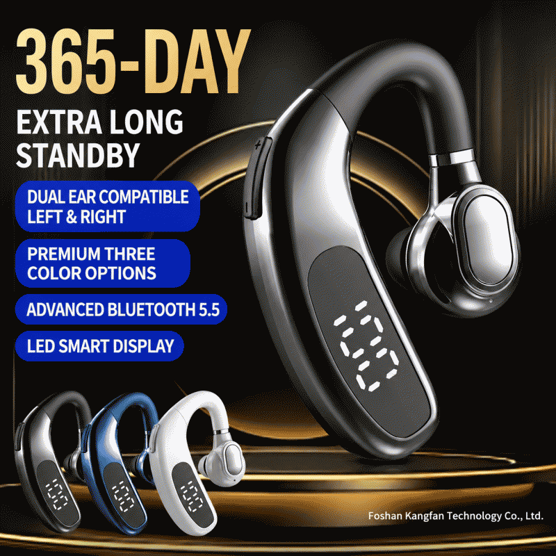 Berlin Sound high-end business Bluetooth headphones with ultra-long battery life, in-ear bone conduction, HD call quality, and 2025 new model