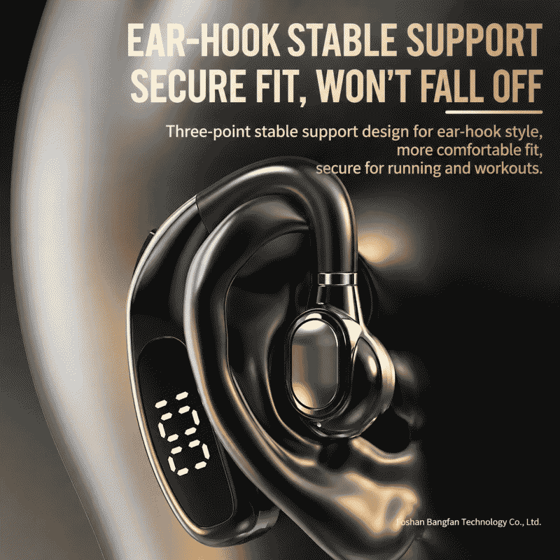 Berlin Sound high-end business Bluetooth headphones with ultra-long battery life, in-ear bone conduction, HD call quality, and 2025 new model