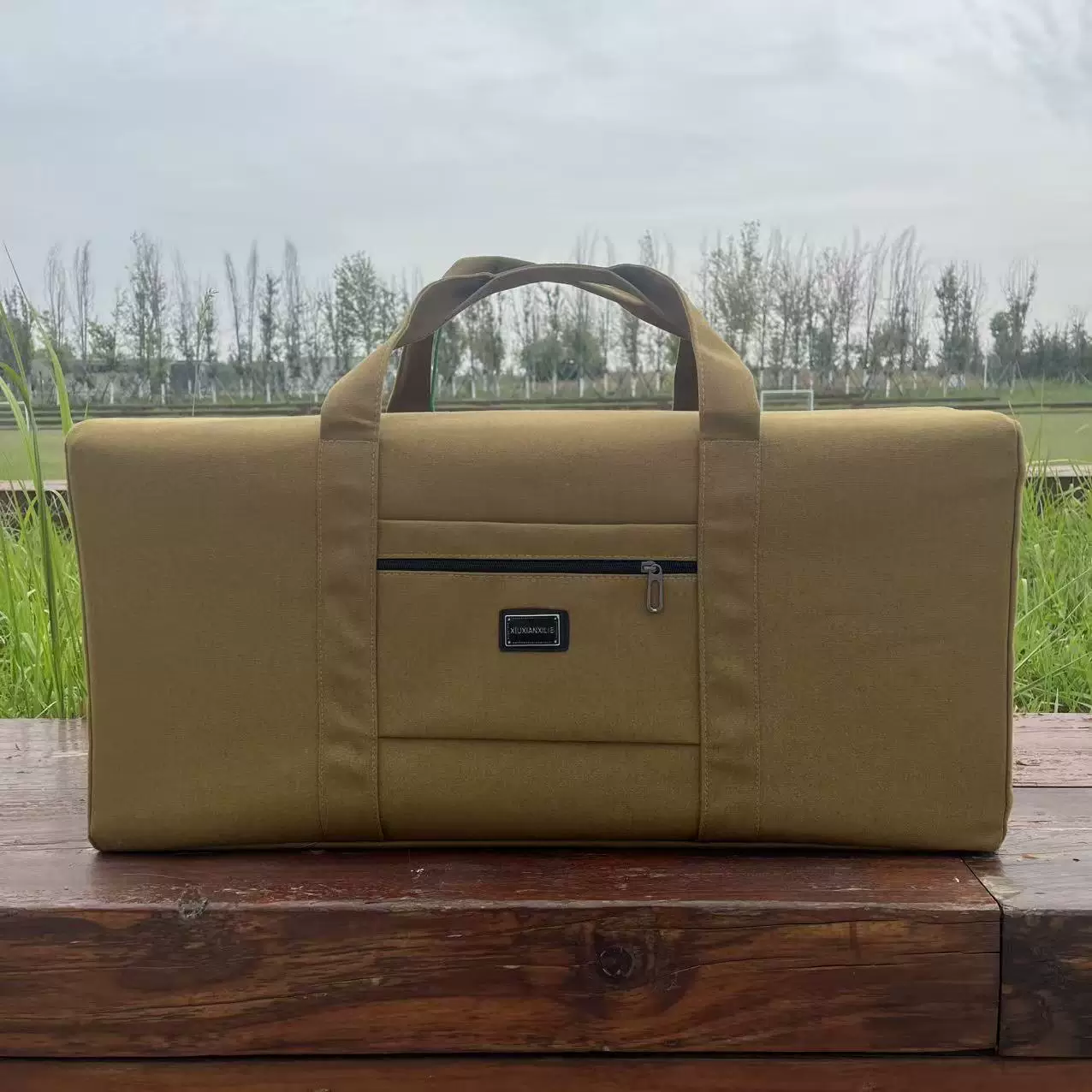 Canvas handbag, extra-large outdoor travel bag, durable luggage bag, single-shoulder cross-body travel bag, lightweight