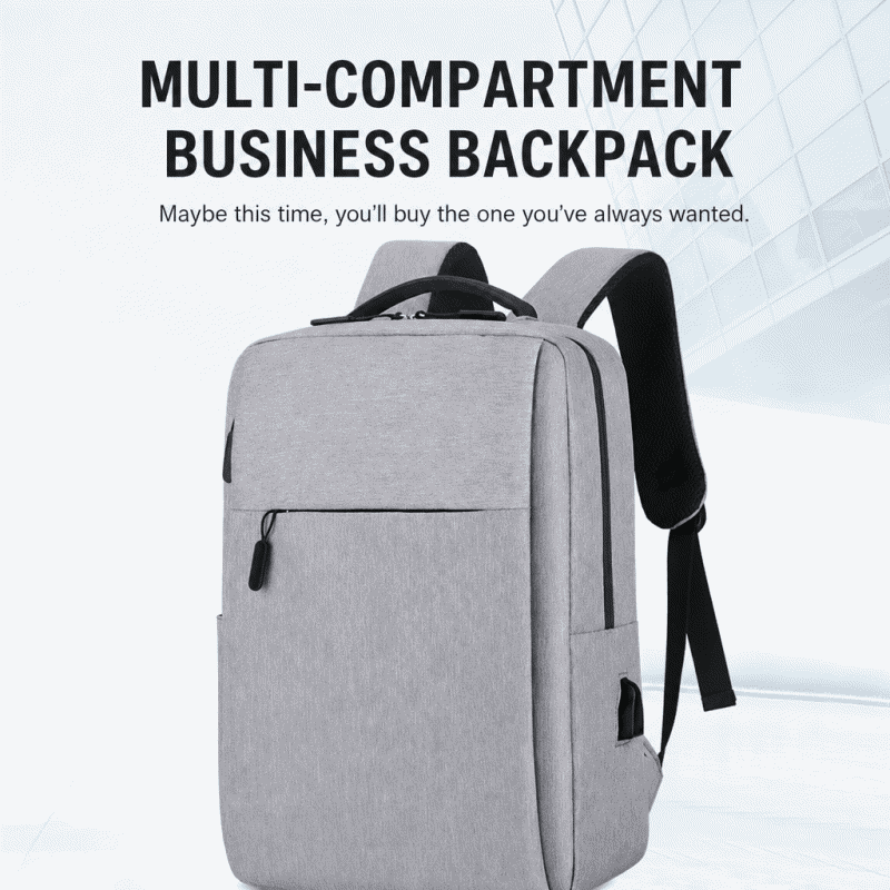 Backpack for both men and women, computer backpack, USB backpack with LOGO printing, business and casual backpack