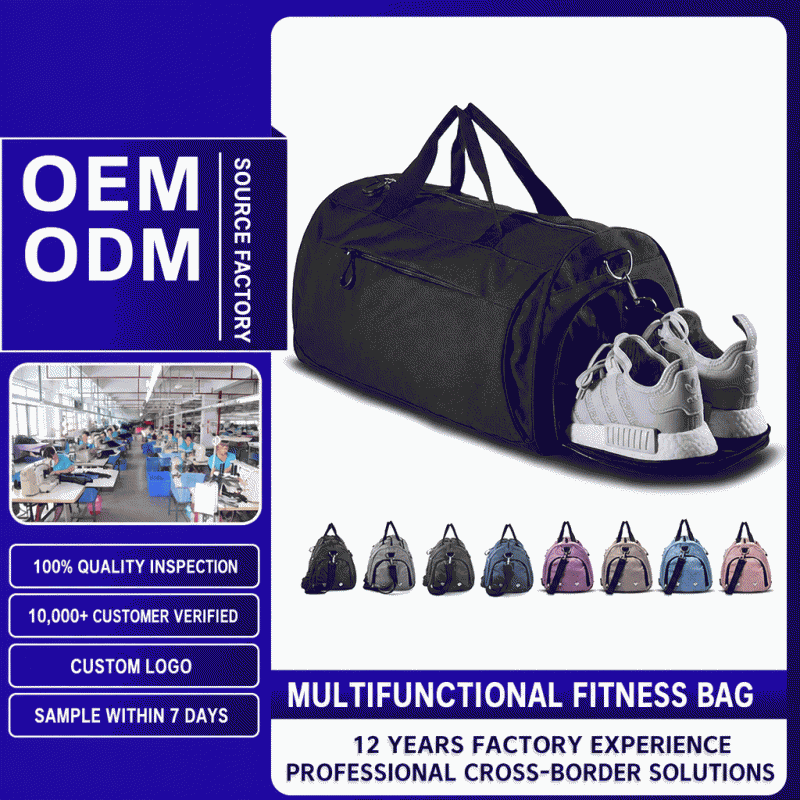 Travel bag, carry-on bag, waterproof short-distance handbag, large-capacity sports and fitness bag