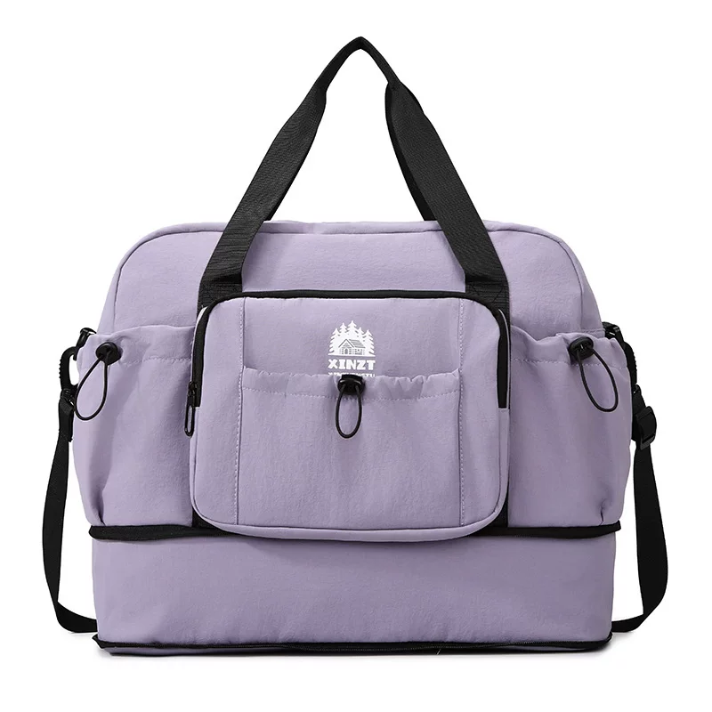 Travel bag with wet and dry separation, multiple pockets for storage, fitness bag, expandable, simple design, trolley luggage bag, new style
