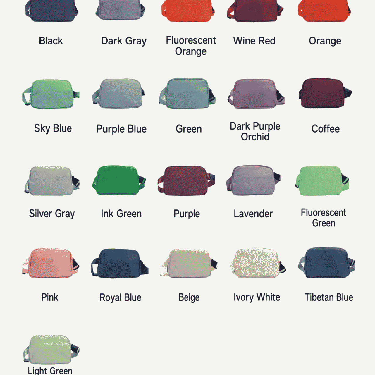 Lulu waist bag, running leisure chest bag, outdoor sports custom logo messenger bag, outdoor sports