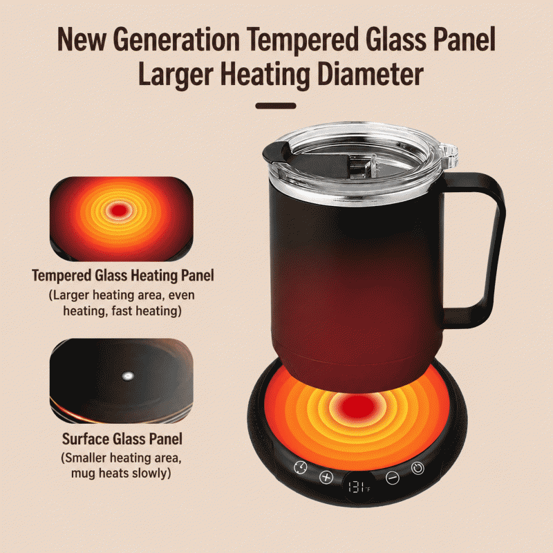 Smart constant temperature heating cup pad and cup warmer base, adjustable temperature heating type, dormitory accelerated hot milk maker cup pad